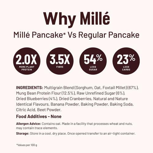 Mille : Blueberry Millet Pancake Mix