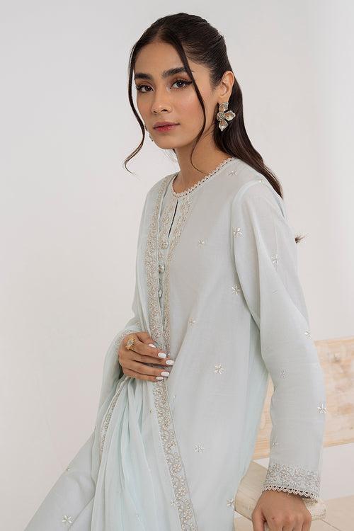 POWDER BLUE-2 PIECE (SHIRT & DUPATTA)