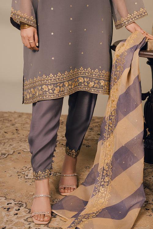 GRAY BERYL-3 PIECE (SHIRT, TROUSER & DUPATTA)