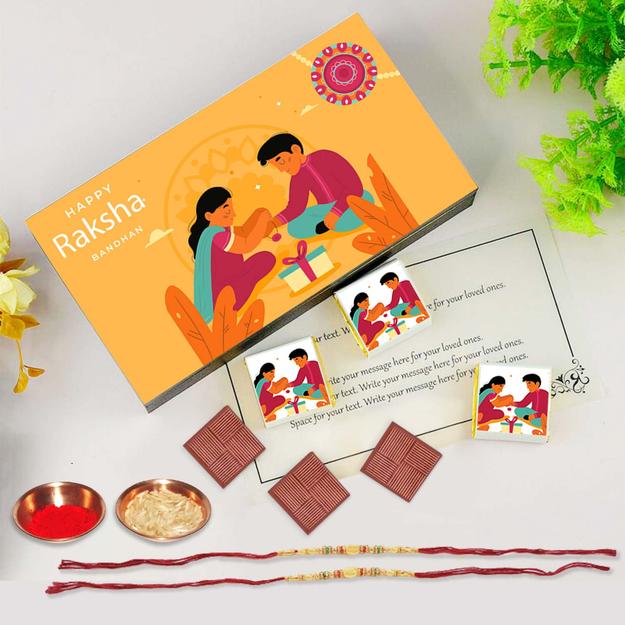 Rakhi Unity Pack Bonding Moments for Brother and Sister Chocolate box