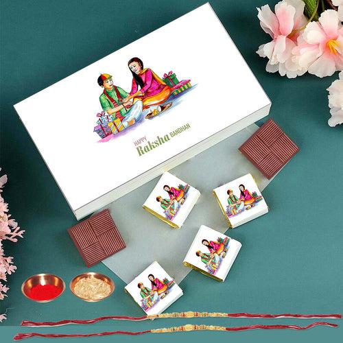 Tailored Ties Personalized Rakhi Delights Chocolate box