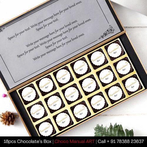 Congratulations Photo Printed Chocolate Gift Boxes with Personalisation Message