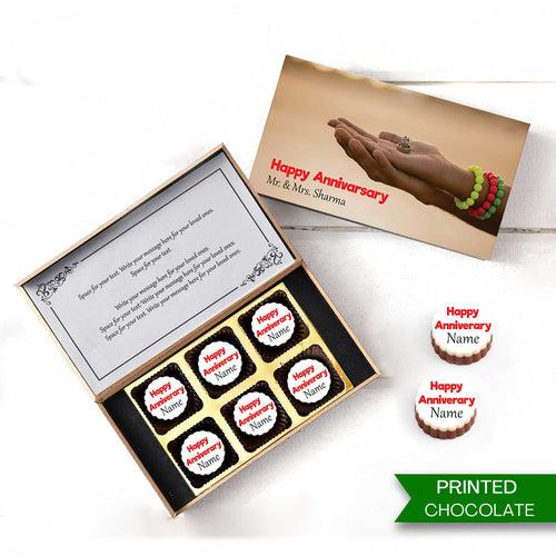 Buy/Send Printed Chocolate for your Wedding Anniversary | Choco ManualART