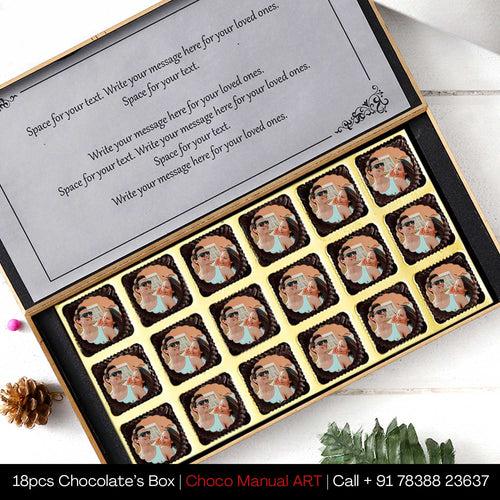 Printed Chocolates With Couple Photo | Choco  Manualart