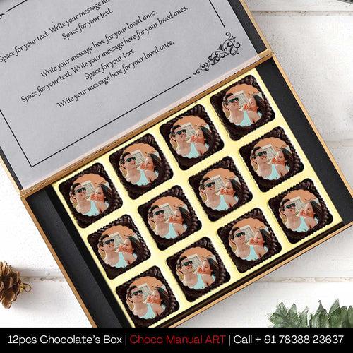 Printed Chocolates With Couple Photo | Choco  Manualart