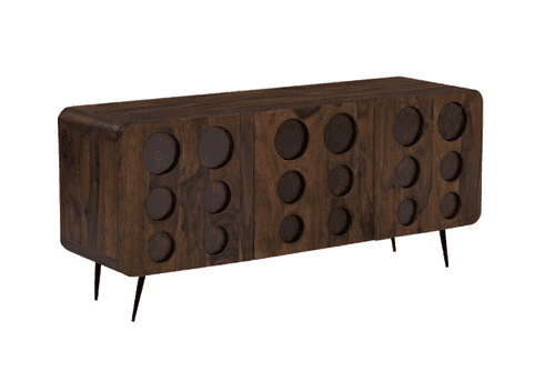 Solid Wood Clarion Tv Unit Sideboard Walnut