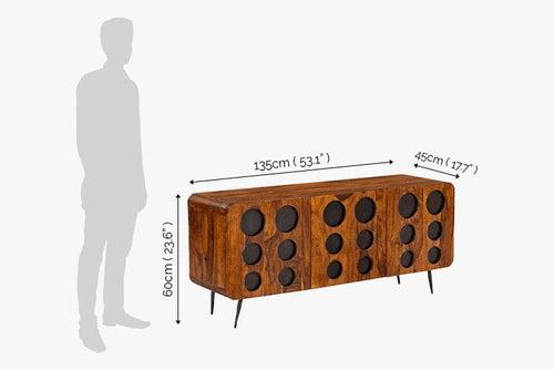 Solid Wood Clarion Tv Unit Sideboard Walnut