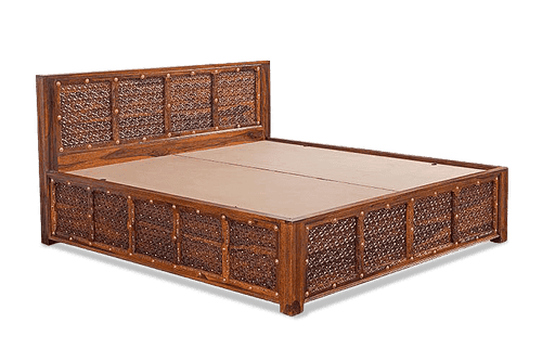 Solid Wood Brass Panache Bed with Hydraulic Storage