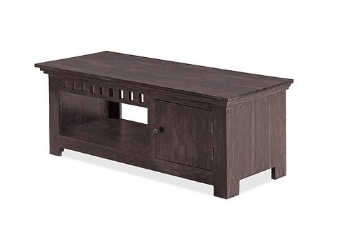 Solid Wood Kuber Smart Tv Unit Stone