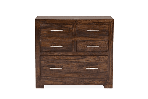 Solid Wood Cube Drawer Chest Stone