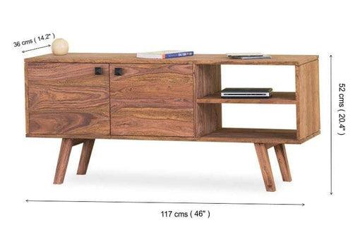 Solid Wood Buck Tv Unit Walnut