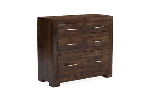 Solid Wood Cube Drawer Chest Stone
