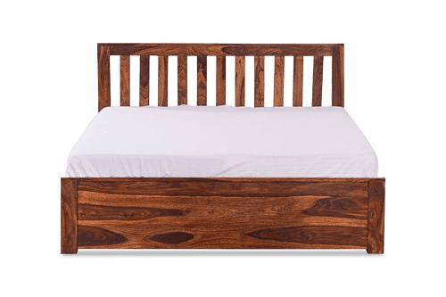 Solid Wood Cube Classic Bed with Hydraulic Storage