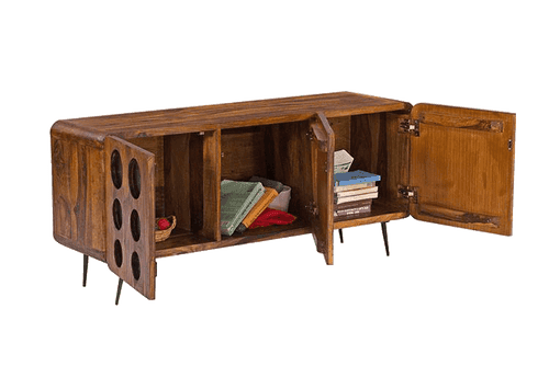 Solid Wood Clarion Tv Unit Sideboard Walnut