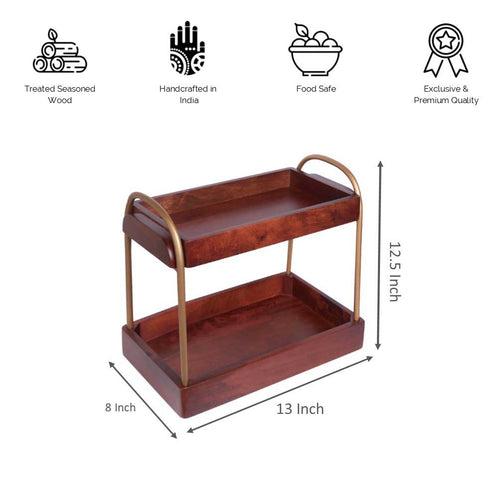 Solid Wood Casa Duo Organizer from Mahogany Collection