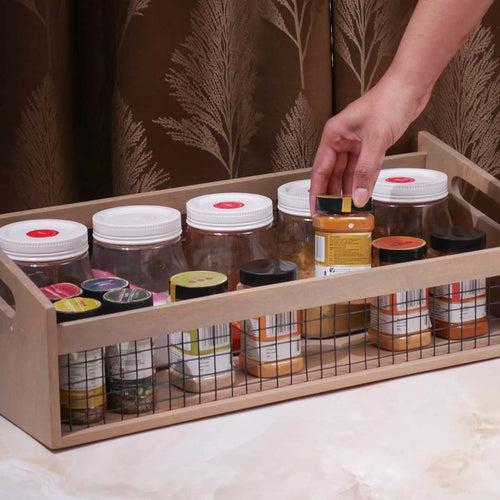 Solid Wood DuoBlend Nested Set of 2 Multicolor Organizer