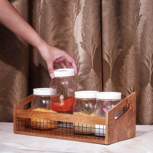 Solid Wood DuoBlend Nested Set of 2 Multicolor Organizer