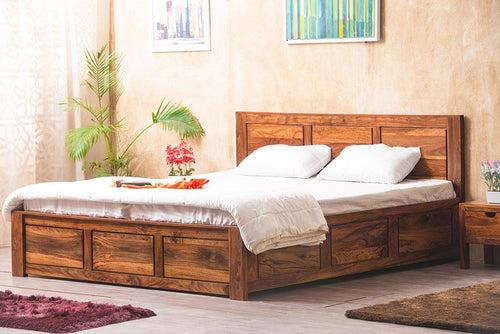 Solid Wood Essential Bed with Hydraulic Storage