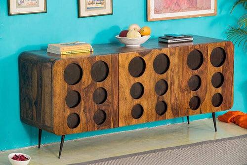 Solid Wood Clarion Tv Unit Sideboard Walnut