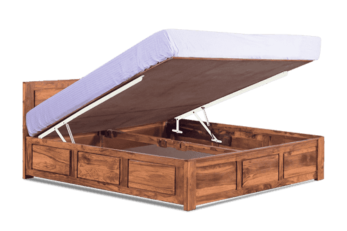 Solid Wood Essential Bed with Hydraulic Storage