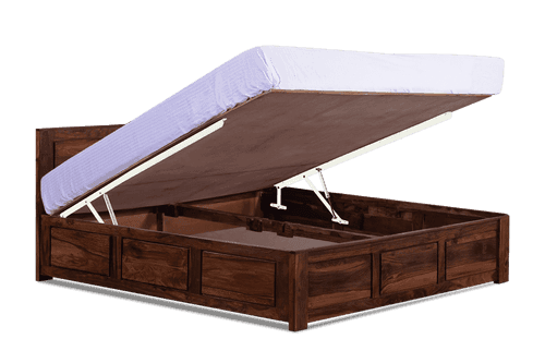 Solid Wood Essential Bed with Hydraulic Storage