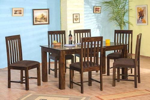 Solid Wood Turner Dining Set 6 Seater ( With Chairs & Drawers )