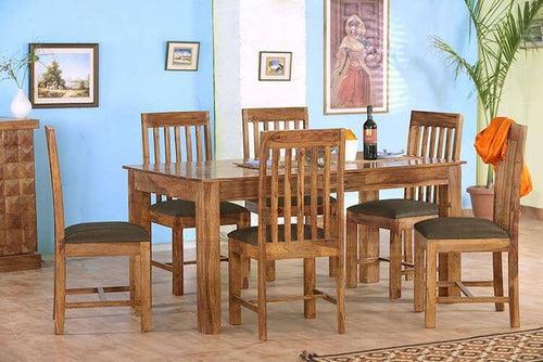 Solid Wood Turner Dining Set 6 Seater ( With Chairs & Drawers )