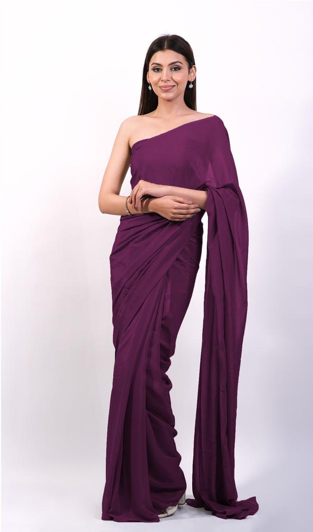 Charu wine Saree