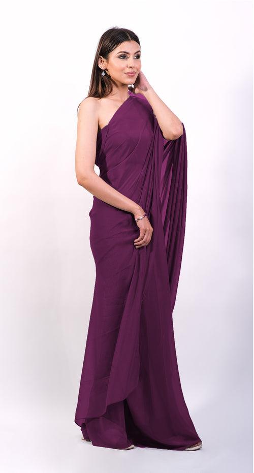 Charu wine Saree