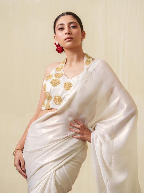 Yuvani white saree