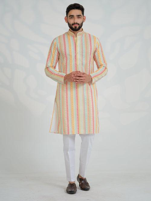 Amrit Rangeen Cotton Kurta