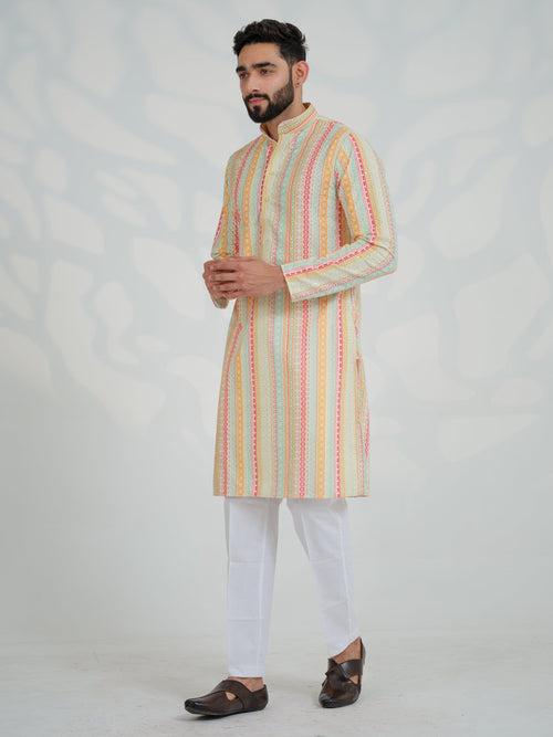 Amrit Rangeen Cotton Kurta