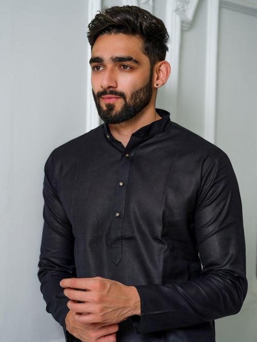 Biss Black Kurta