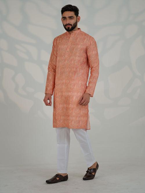 Avi Orange Kurta