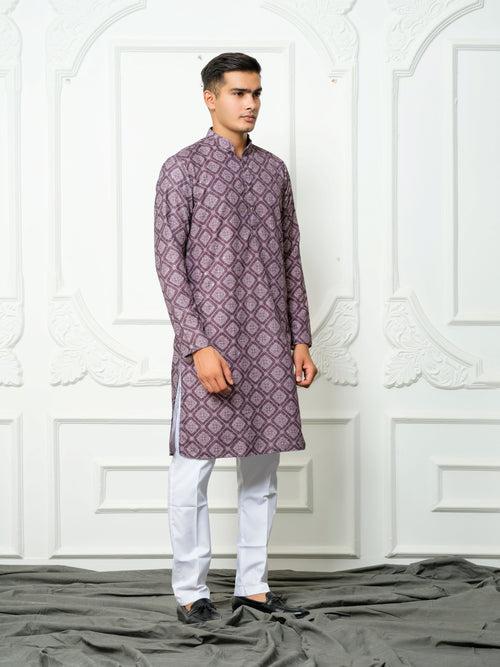 Saransh violet kurta