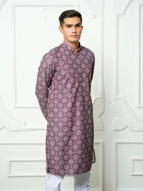 Saransh violet kurta