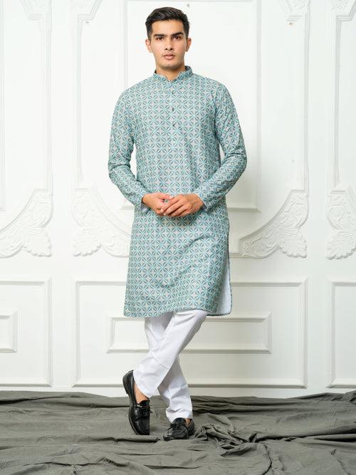 Mayur blue kurta