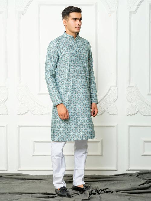 Mayur blue kurta