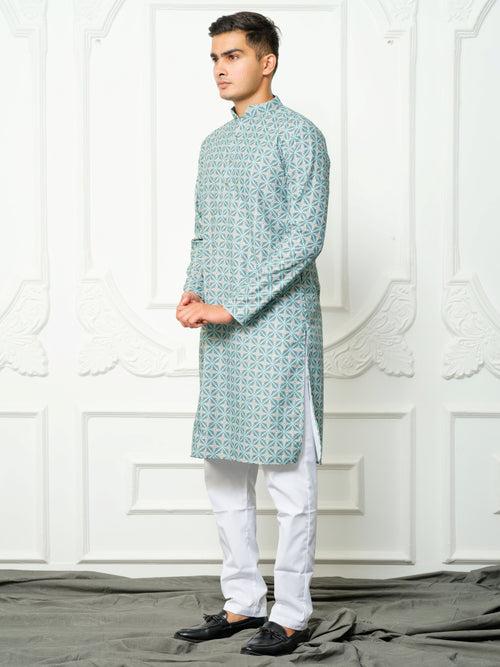 Mayur blue kurta