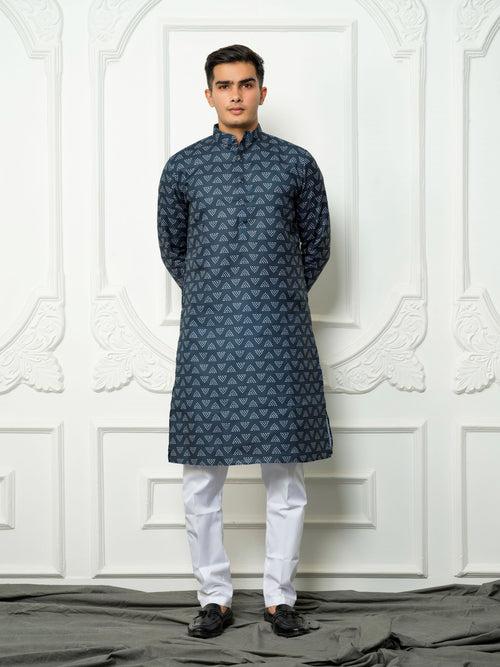 Laksh  navy blue kurta