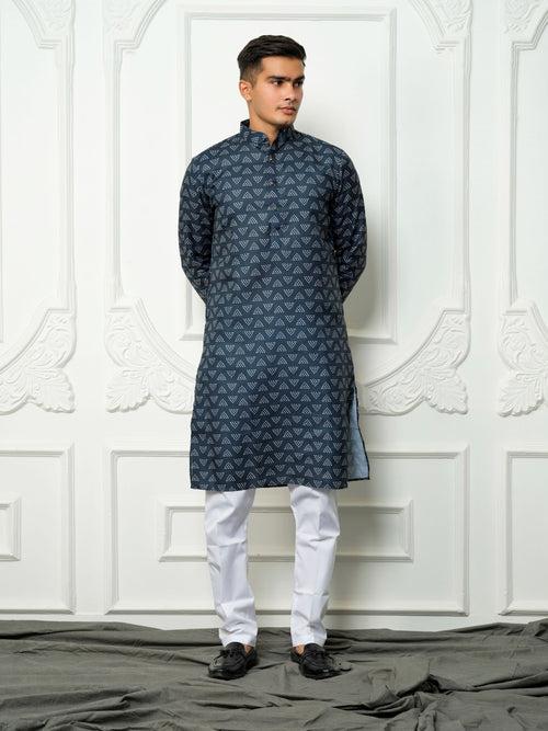 Laksh  navy blue kurta