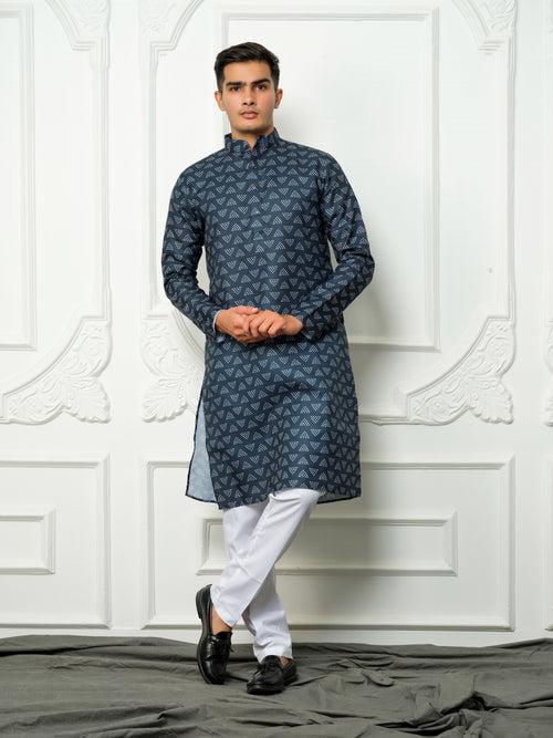 Laksh  navy blue kurta