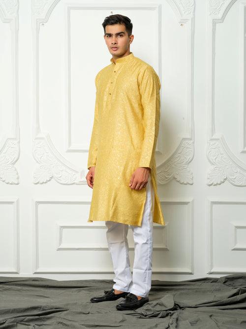 Piyush yellow kurta