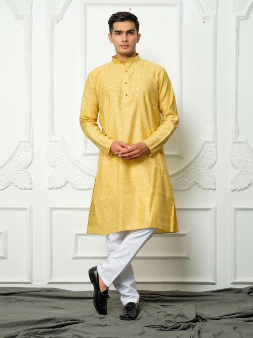 Piyush yellow kurta