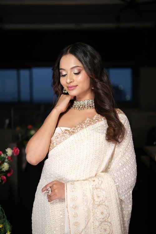 Shifali chikankari saree