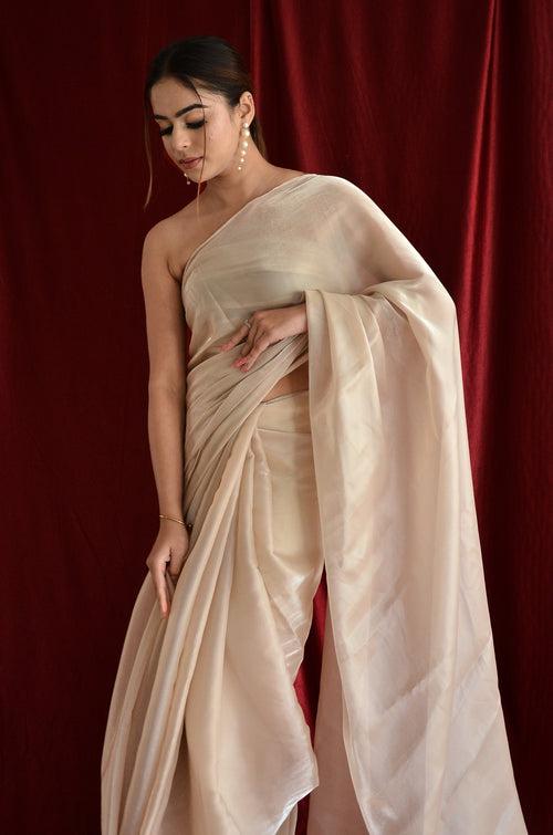 Yami metallic saree