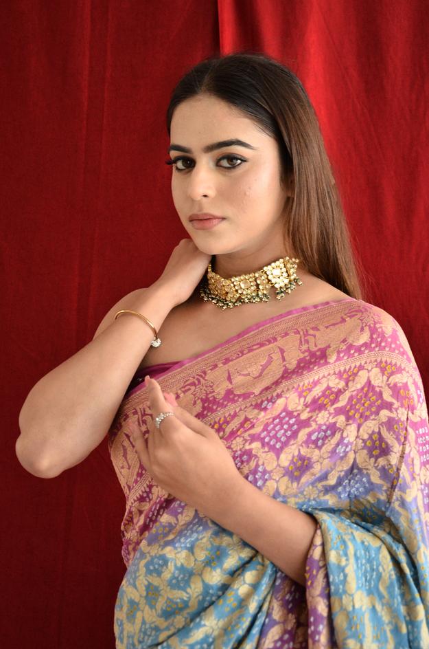 Meher bandhani saree