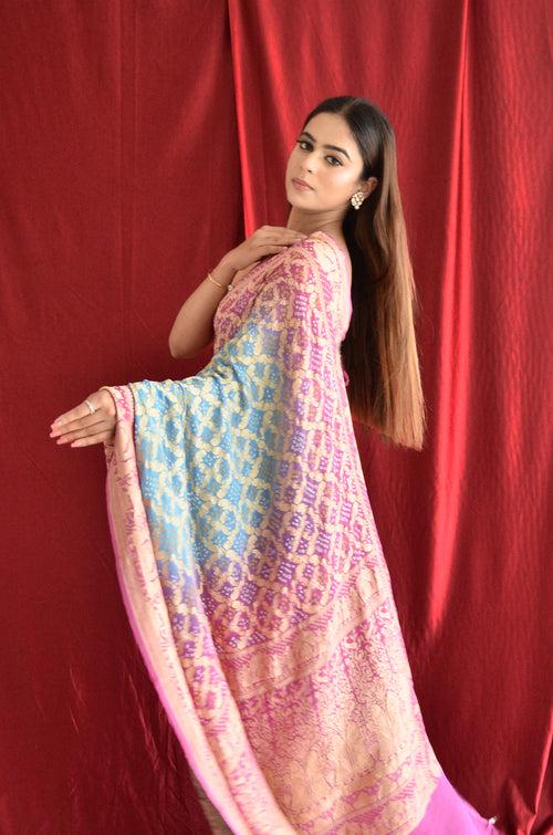 Meher bandhani saree