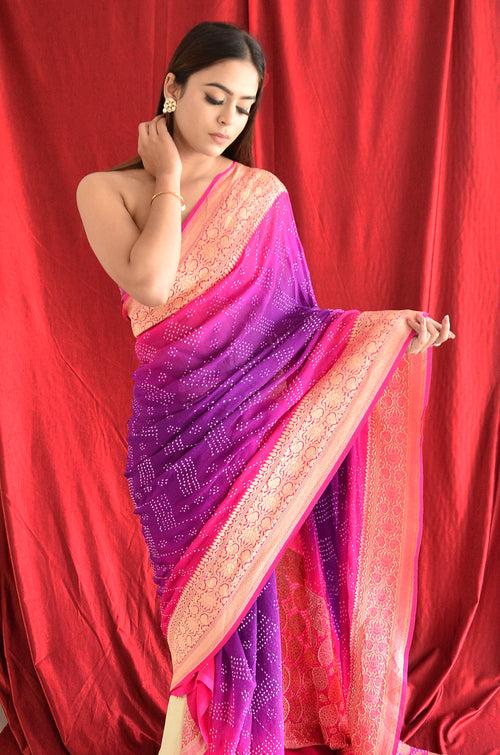 Devika bandhani saree