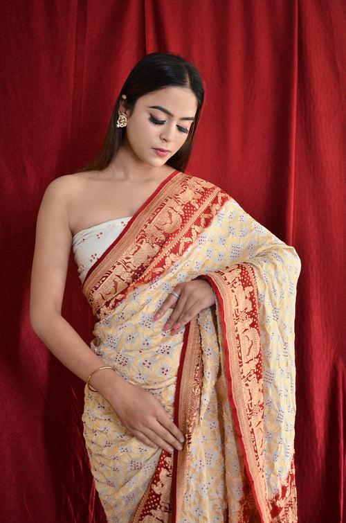 Avantika bandhani saree